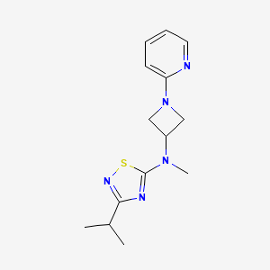 N-methyl-3-(propan-2-yl)-N-[1-(pyridin-2-yl)azetidin-3-yl]-1,2,4-thiadiazol-5-amine - 2549030-89-7