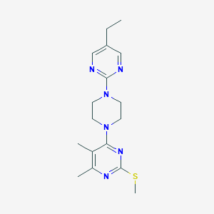 4-[4-(5-ethylpyrimidin-2-yl)piperazin-1-yl]-5,6-dimethyl-2-(methylsulfanyl)pyrimidine - 2549047-19-8