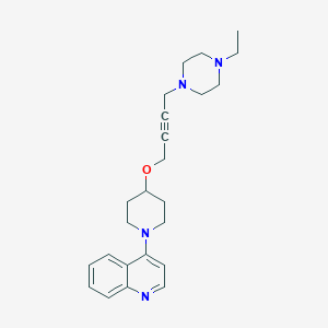 4-(4-{[4-(4-ethylpiperazin-1-yl)but-2-yn-1-yl]oxy}piperidin-1-yl)quinoline - 2640956-39-2