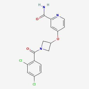 4-{[1-(2,4-dichlorobenzoyl)azetidin-3-yl]oxy}pyridine-2-carboxamide - 2640828-78-8