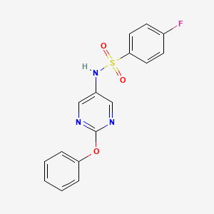 4-fluoro-N-(2-phenoxypyrimidin-5-yl)benzene-1-sulfonamide - 2327905-42-8
