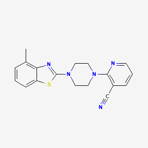 2-[4-(4-methyl-1,3-benzothiazol-2-yl)piperazin-1-yl]pyridine-3-carbonitrile - 2640959-56-2