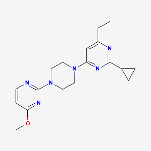2-cyclopropyl-4-ethyl-6-[4-(4-methoxypyrimidin-2-yl)piperazin-1-yl]pyrimidine - 2549044-09-7