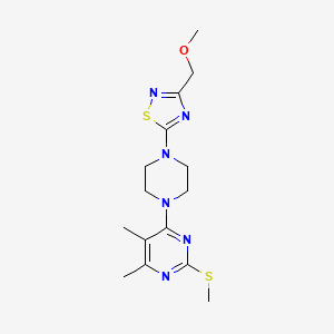 4-{4-[3-(methoxymethyl)-1,2,4-thiadiazol-5-yl]piperazin-1-yl}-5,6-dimethyl-2-(methylsulfanyl)pyrimidine - 2549010-86-6