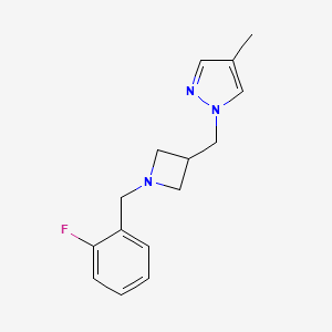 1-({1-[(2-fluorophenyl)methyl]azetidin-3-yl}methyl)-4-methyl-1H-pyrazole - 2548983-97-5