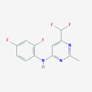 6-(difluoromethyl)-N-(2,4-difluorophenyl)-2-methylpyrimidin-4-amine - 2549044-18-8