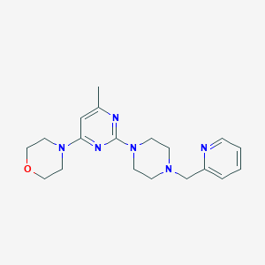 4-(6-methyl-2-{4-[(pyridin-2-yl)methyl]piperazin-1-yl}pyrimidin-4-yl)morpholine - 2549006-47-3