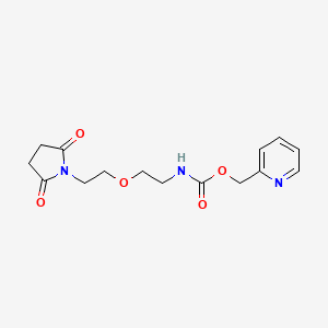 (pyridin-2-yl)methyl N-{2-[2-(2,5-dioxopyrrolidin-1-yl)ethoxy]ethyl}carbamate - 2034538-73-1