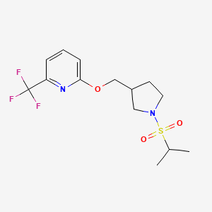2-{[1-(propane-2-sulfonyl)pyrrolidin-3-yl]methoxy}-6-(trifluoromethyl)pyridine - 2549015-42-9