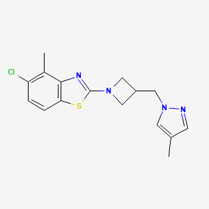 5-chloro-4-methyl-2-{3-[(4-methyl-1H-pyrazol-1-yl)methyl]azetidin-1-yl}-1,3-benzothiazole - 2549063-58-1