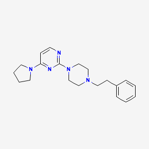 2-[4-(2-phenylethyl)piperazin-1-yl]-4-(pyrrolidin-1-yl)pyrimidine - 2640895-34-5
