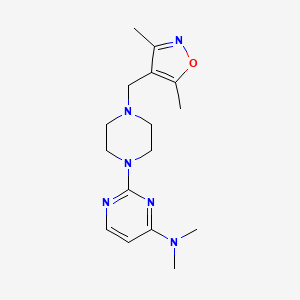 2-{4-[(3,5-dimethyl-1,2-oxazol-4-yl)methyl]piperazin-1-yl}-N,N-dimethylpyrimidin-4-amine - 2548979-47-9