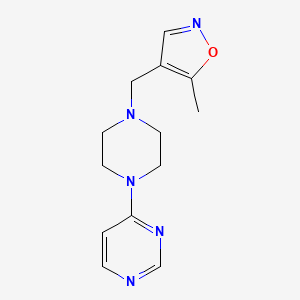 4-{4-[(5-methyl-1,2-oxazol-4-yl)methyl]piperazin-1-yl}pyrimidine - 2548980-84-1