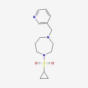 1-(cyclopropanesulfonyl)-4-[(pyridin-3-yl)methyl]-1,4-diazepane - 2549030-05-7