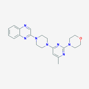 2-{4-[6-methyl-2-(morpholin-4-yl)pyrimidin-4-yl]piperazin-1-yl}quinoxaline - 2549033-16-9