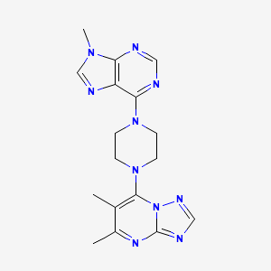 6-(4-{5,6-dimethyl-[1,2,4]triazolo[1,5-a]pyrimidin-7-yl}piperazin-1-yl)-9-methyl-9H-purine - 2549027-85-0