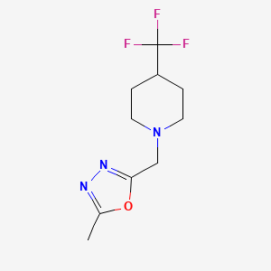 1-[(5-methyl-1,3,4-oxadiazol-2-yl)methyl]-4-(trifluoromethyl)piperidine - 2034430-66-3