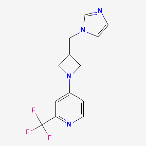 4-{3-[(1H-imidazol-1-yl)methyl]azetidin-1-yl}-2-(trifluoromethyl)pyridine - 2548986-47-4
