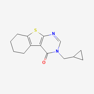 4-(cyclopropylmethyl)-8-thia-4,6-diazatricyclo[7.4.0.0^{2,7}]trideca-1(9),2(7),5-trien-3-one - 2640886-31-1