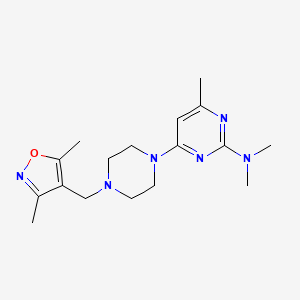 4-{4-[(3,5-dimethyl-1,2-oxazol-4-yl)methyl]piperazin-1-yl}-N,N,6-trimethylpyrimidin-2-amine - 2549005-16-3