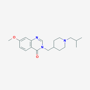 7-methoxy-3-{[1-(2-methylpropyl)piperidin-4-yl]methyl}-3,4-dihydroquinazolin-4-one - 2549027-49-6