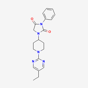 1-[1-(5-ethylpyrimidin-2-yl)piperidin-4-yl]-3-phenylimidazolidine-2,4-dione - 2549021-83-0