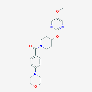 4-(4-{4-[(5-methoxypyrimidin-2-yl)oxy]piperidine-1-carbonyl}phenyl)morpholine - 2548978-89-6