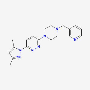 3-(3,5-dimethyl-1H-pyrazol-1-yl)-6-{4-[(pyridin-3-yl)methyl]piperazin-1-yl}pyridazine - 2548995-08-8