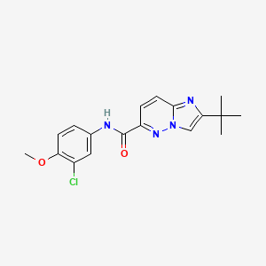 2-tert-butyl-N-(3-chloro-4-methoxyphenyl)imidazo[1,2-b]pyridazine-6-carboxamide - 2549021-28-3