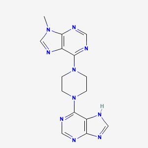 9-methyl-6-[4-(9H-purin-6-yl)piperazin-1-yl]-9H-purine - 2548994-09-6