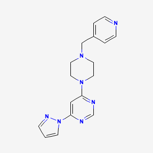 4-(1H-pyrazol-1-yl)-6-{4-[(pyridin-4-yl)methyl]piperazin-1-yl}pyrimidine - 2549035-47-2