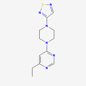4-ethyl-6-[4-(1,2,5-thiadiazol-3-yl)piperazin-1-yl]pyrimidine - 2549054-02-4