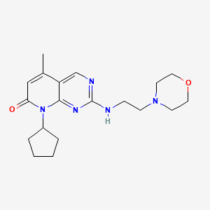 8-cyclopentyl-5-methyl-2-{[2-(morpholin-4-yl)ethyl]amino}-7H,8H-pyrido[2,3-d]pyrimidin-7-one - 2640889-07-0