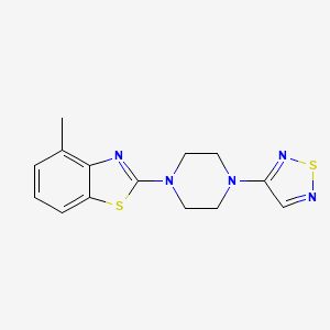 4-methyl-2-[4-(1,2,5-thiadiazol-3-yl)piperazin-1-yl]-1,3-benzothiazole - 2640822-50-8