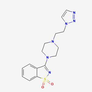 3-{4-[2-(1H-1,2,3-triazol-1-yl)ethyl]piperazin-1-yl}-1lambda6,2-benzothiazole-1,1-dione - 2549053-59-8