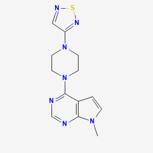 1-{7-methyl-7H-pyrrolo[2,3-d]pyrimidin-4-yl}-4-(1,2,5-thiadiazol-3-yl)piperazine - 2549055-37-8