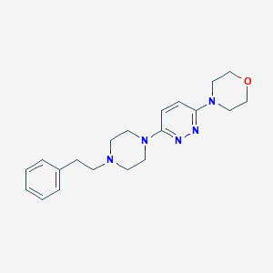 4-{6-[4-(2-phenylethyl)piperazin-1-yl]pyridazin-3-yl}morpholine - 2640953-06-4