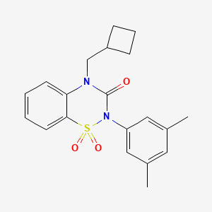 4-(cyclobutylmethyl)-2-(3,5-dimethylphenyl)-3,4-dihydro-2H-1lambda6,2,4-benzothiadiazine-1,1,3-trione - 2548992-40-9