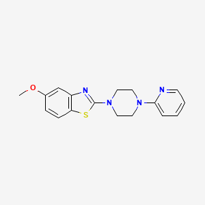 5-methoxy-2-[4-(pyridin-2-yl)piperazin-1-yl]-1,3-benzothiazole - 2640815-64-9