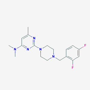 2-{4-[(2,4-difluorophenyl)methyl]piperazin-1-yl}-N,N,6-trimethylpyrimidin-4-amine - 2549063-03-6