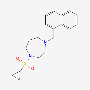 1-(cyclopropanesulfonyl)-4-[(naphthalen-1-yl)methyl]-1,4-diazepane - 2548978-98-7