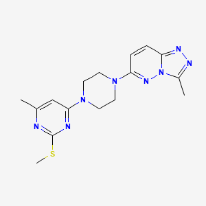 4-methyl-6-(4-{3-methyl-[1,2,4]triazolo[4,3-b]pyridazin-6-yl}piperazin-1-yl)-2-(methylsulfanyl)pyrimidine - 2548991-35-9
