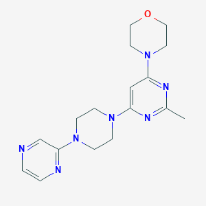 4-{2-methyl-6-[4-(pyrazin-2-yl)piperazin-1-yl]pyrimidin-4-yl}morpholine - 2548987-19-3