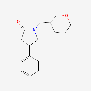 1-[(oxan-3-yl)methyl]-4-phenylpyrrolidin-2-one - 2640947-75-5