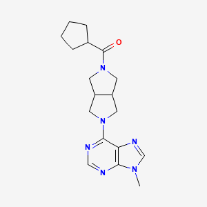 6-{5-cyclopentanecarbonyl-octahydropyrrolo[3,4-c]pyrrol-2-yl}-9-methyl-9H-purine - 2640889-51-4