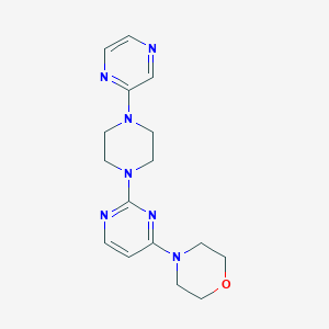 4-{2-[4-(pyrazin-2-yl)piperazin-1-yl]pyrimidin-4-yl}morpholine - 2548987-42-2