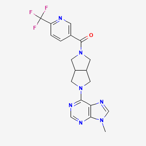 9-methyl-6-{5-[6-(trifluoromethyl)pyridine-3-carbonyl]-octahydropyrrolo[3,4-c]pyrrol-2-yl}-9H-purine - 2549017-76-5