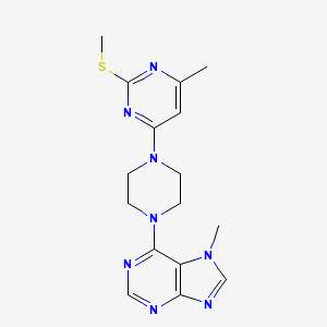 7-methyl-6-{4-[6-methyl-2-(methylsulfanyl)pyrimidin-4-yl]piperazin-1-yl}-7H-purine - 2549024-31-7