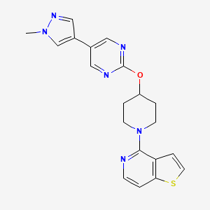 5-(1-methyl-1H-pyrazol-4-yl)-2-[(1-{thieno[3,2-c]pyridin-4-yl}piperidin-4-yl)oxy]pyrimidine - 2549017-59-4