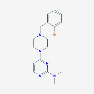 4-{4-[(2-bromophenyl)methyl]piperazin-1-yl}-N,N-dimethylpyrimidin-2-amine - 2549021-43-2